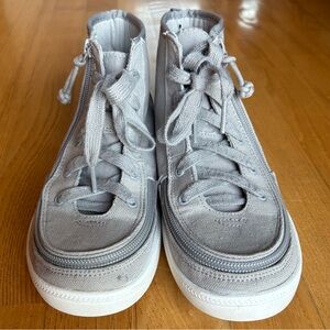 BILLY Sneakers Shoes Classic Grey Jersey Lace High Footwear Youth Big Kid Size 4